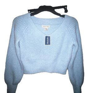Happily Grey NWT Women's Blue Sweater Cropped Size Medium